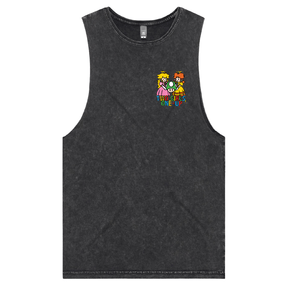 S / Black / Small Front Design Two Girls One-Up 🍄📤 – Tank