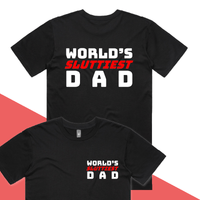 S / Black / Small Front & Large Back Design Baddie Daddy 👴💋 – Men's T Shirt