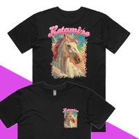 S / Black / Small Front & Large Back Design Ketamine Unicorn 💉🦄 - Men's T Shirt