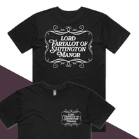 S / Black / Small Front & Large Back Design Lord Fartalot 👑💨 – Men's T Shirt