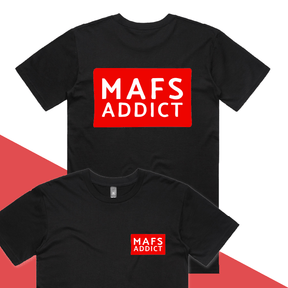 S / Black / Small Front & Large Back Design MAFS Addict 💍🕊️ – Men's T Shirt