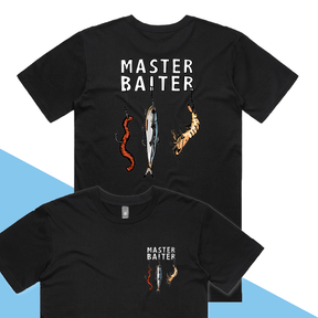 S / Black / Small Front & Large Back Design Master Baiter 🎣 - Men's T Shirt