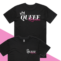 S / Black / Small Front & Large Back Design Queef Queen 💨👑 - Men's T Shirt