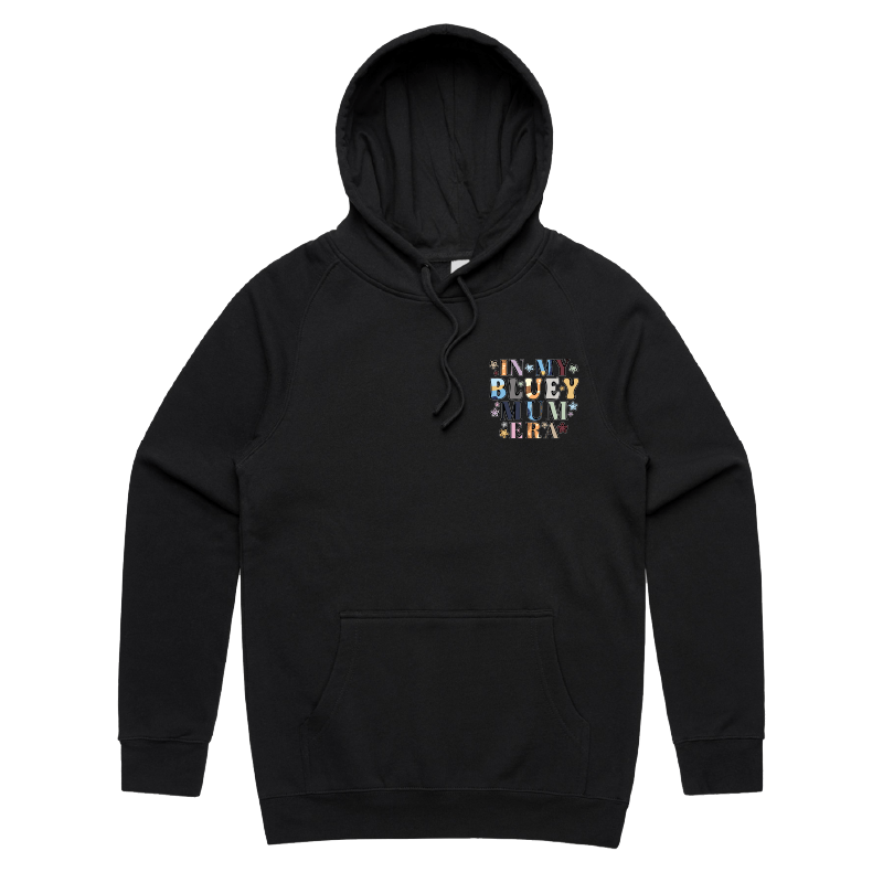 S / Black / Small Front Print Bluey Mum Era – Unisex Hoodie