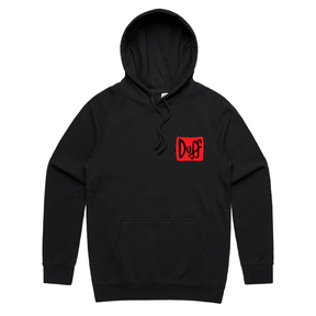 S / Black / Small Front Print Duff 👨‍🦲🍻 - Unisex Hoodie