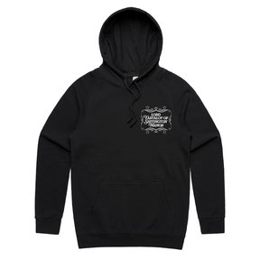 S / Black / Small Front Print Lord Fartalot 👑💨 – Unisex Hoodie