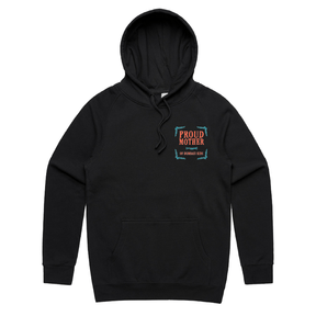 S / Black / Small Front Print Proud Mother 🥴💩 – Unisex Hoodie