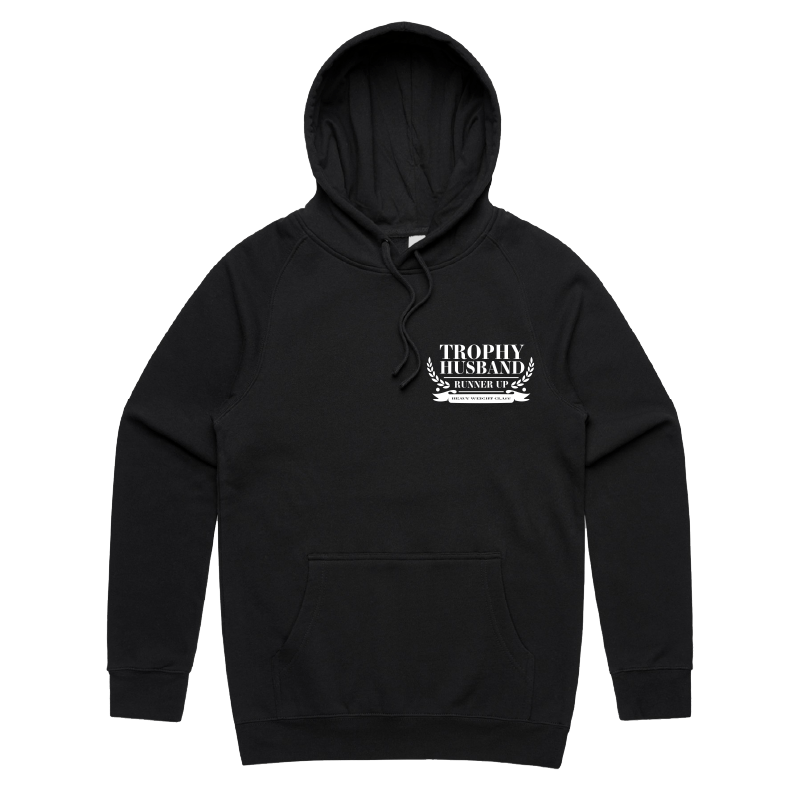 S / Black / Small Front Print Runner Up Husband 👨🥈 – Unisex Hoodie
