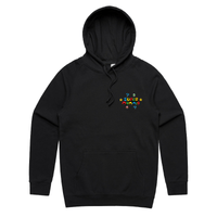 S / Black / Small Front Print Super Mummio ⭐🍄 – Unisex Hoodie