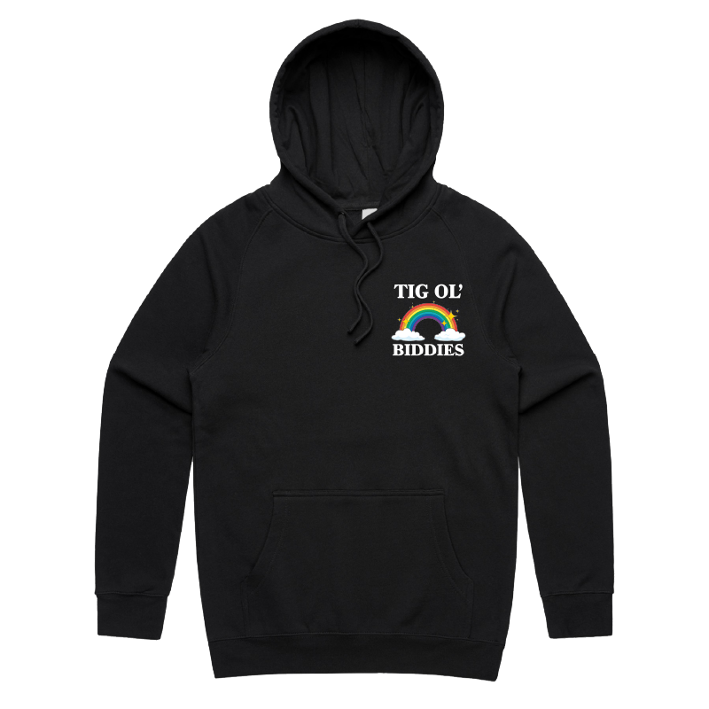 S / Black / Small Front Print Tig Ol’ Biddies 🍒🤤 - Unisex Hoodie