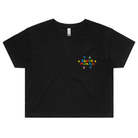 S / Black Super Mummio ⭐🍄 – Women's Crop Top