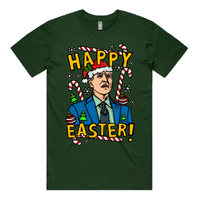 S / Green / Large Front Design Biden Christmas 👨‍🦳🥚 - Men's T Shirt