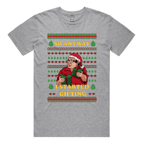 S / Grey / Large Front Design Danny DeGift-o 🎁🧑‍🎄 - Men's T Shirt