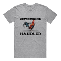 S / Grey / Large Front Design Experienced 🐔 Handler - Men's T Shirt