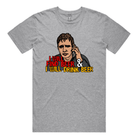 S / Grey / Large Front Design I will find beer 🔭🍻 - Men's T Shirt