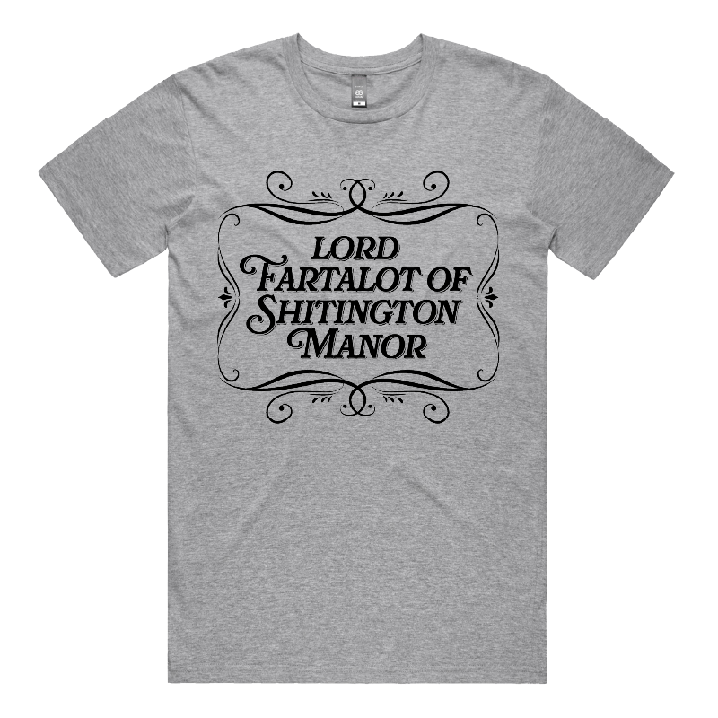 S / Grey / Large Front Design Lord Fartalot 👑💨 – Men's T Shirt