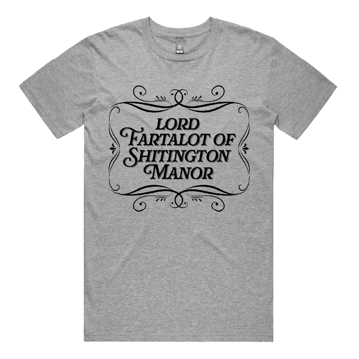 S / Grey / Large Front Design Lord Fartalot 👑💨 – Men's T Shirt