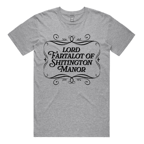 S / Grey / Large Front Design Lord Fartalot 👑💨 – Men's T Shirt