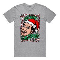 S / Grey / Large Front Design Merry Cagemas Saint Nicholas 🤪🎅 - Men's T Shirt