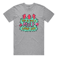 S / Grey / Large Front Design MILF Looks Like 👆 – Men's T Shirt