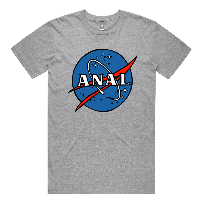 S / Grey / Large Front Design N-ASS-A 🪐 – Men's T Shirt