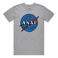 S / Grey / Large Front Design N-ASS-A 🪐 – Men's T Shirt