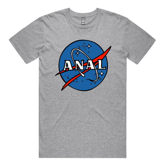 S / Grey / Large Front Design N-ASS-A 🪐 – Men's T Shirt