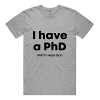 S / Grey / Large Front Design Pretty Huge.....🎓 - Men's T Shirt