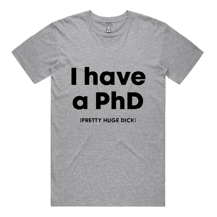 S / Grey / Large Front Design Pretty Huge.....🎓 - Men's T Shirt