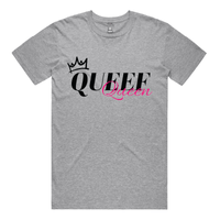 S / Grey / Large Front Design Queef Queen 💨👑 - Men's T Shirt
