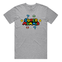 S / Grey / Large Front Design Super Mummio ⭐🍄 – Men's T Shirt