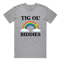 S / Grey / Large Front Design Tig Ol’ Biddies 🍒🤤 - Men's T Shirt