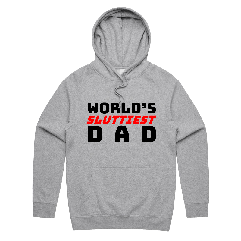 S / Grey / Large Front Print Baddie Daddy 👴💋 – Unisex Hoodie