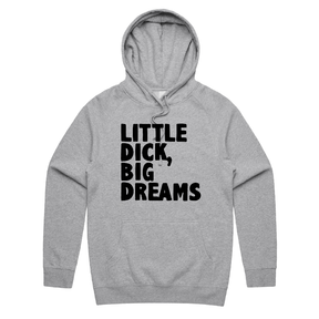 S / Grey / Large Front Print Big Dreamer 🍆💭 – Unisex Hoodie