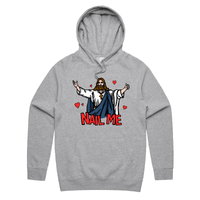 S / Grey / Large Front Print Nail Me 🙏🔨 – Unisex Hoodie