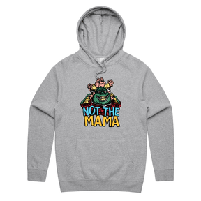 S / Grey / Large Front Print Not The Mama 🦕🍳 - Unisex Hoodie