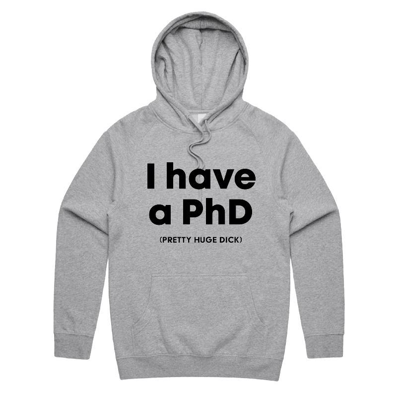 S / Grey / Large Front Print Pretty Huge.....🎓 - Unisex Hoodie