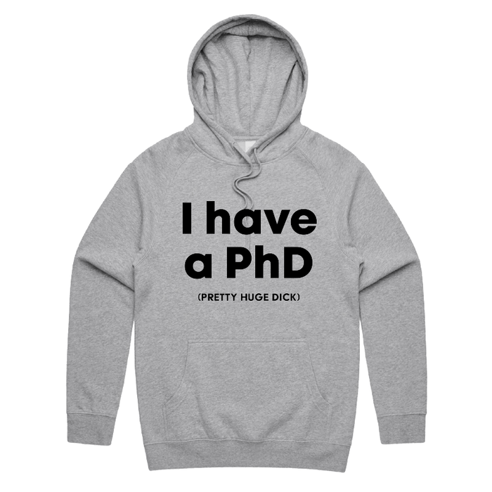 S / Grey / Large Front Print Pretty Huge.....🎓 - Unisex Hoodie