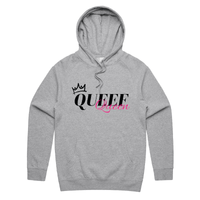 S / Grey / Large Front Print Queef Queen 💨👑 - Unisex Hoodie
