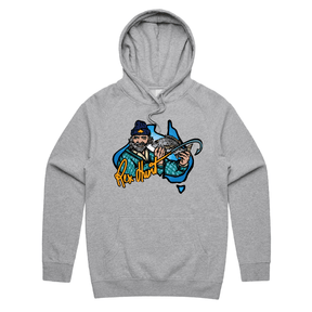 S / Grey / Large Front Print Rex Hunt Fishing 🎣🛥️ - Unisex Hoodie