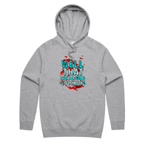 S / Grey / Large Front Print That Escalated Quickly 🤬😬 – Unisex Hoodie