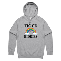 S / Grey / Large Front Print Tig Ol’ Biddies 🍒🤤 - Unisex Hoodie