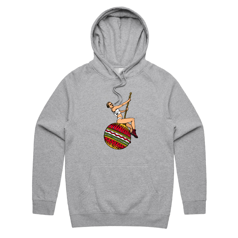 S / Grey / Large Front Print Wrecking Bauble 🎄💥 - Unisex Hoodie
