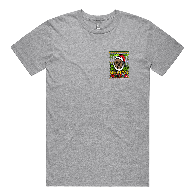 S / Grey / Small Front Design BIG Christmas 🎤🎅 - Men's T Shirt