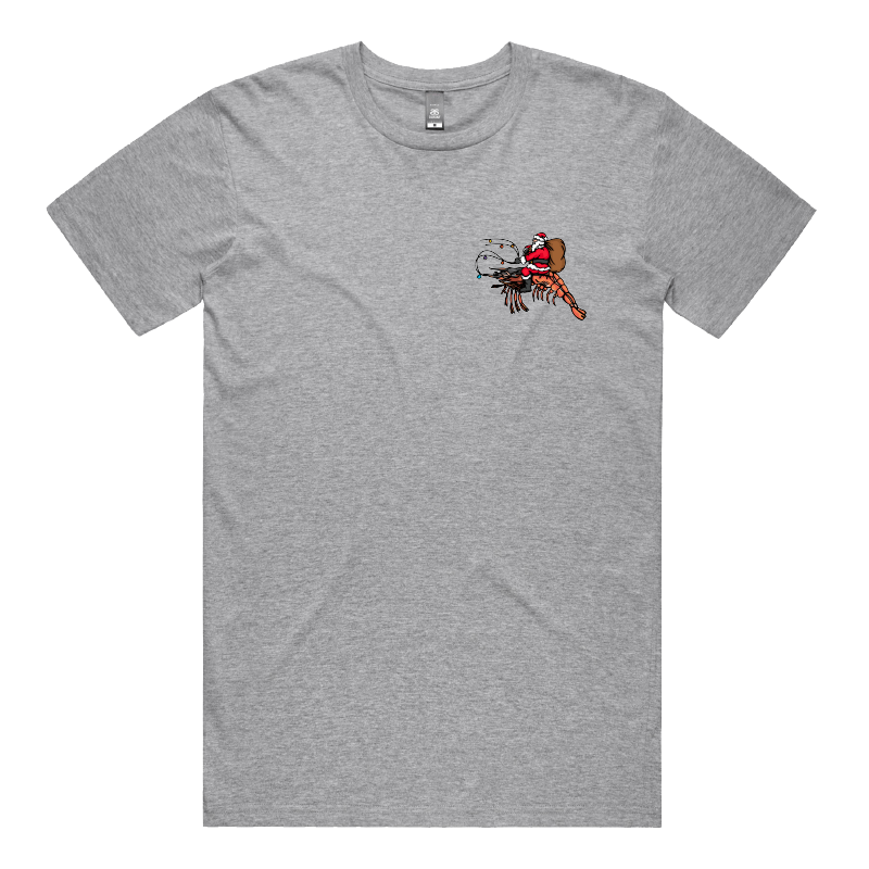 S / Grey / Small Front Design Prawndolph 🦐🦌 - Men's T Shirt