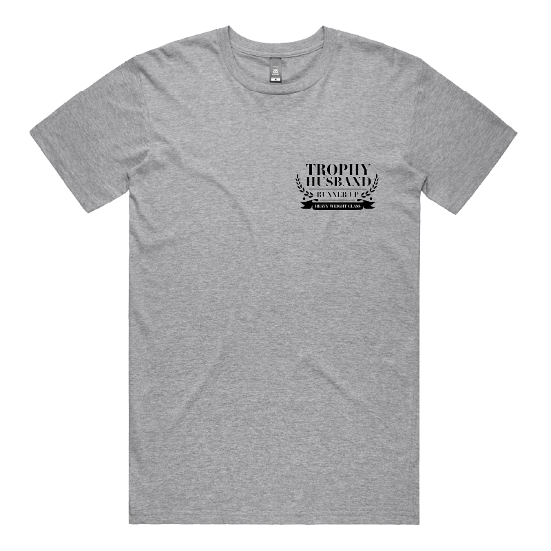 S / Grey / Small Front Design Runner Up Husband 👨🥈 – Men's T Shirt