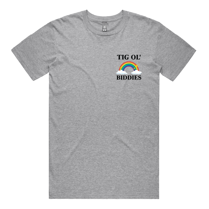 S / Grey / Small Front Design Tig Ol’ Biddies 🍒🤤 - Men's T Shirt