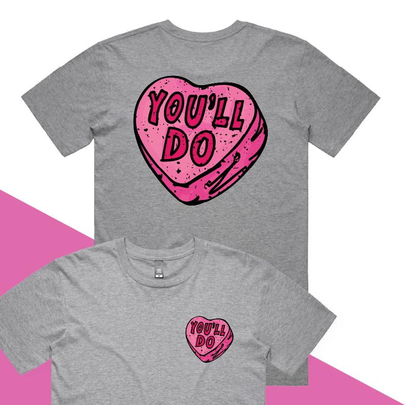 S / Grey / Small Front & Large Back Design You'll Do 🤷‍♀️💊 – Men's T Shirt