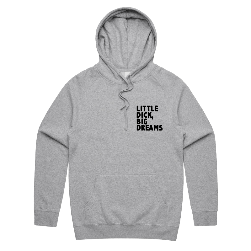 S / Grey / Small Front Print Big Dreamer 🍆💭 – Unisex Hoodie