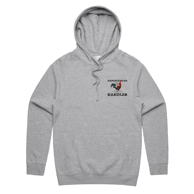 S / Grey / Small Front Print Experienced 🐔 Handler - Unisex Hoodie